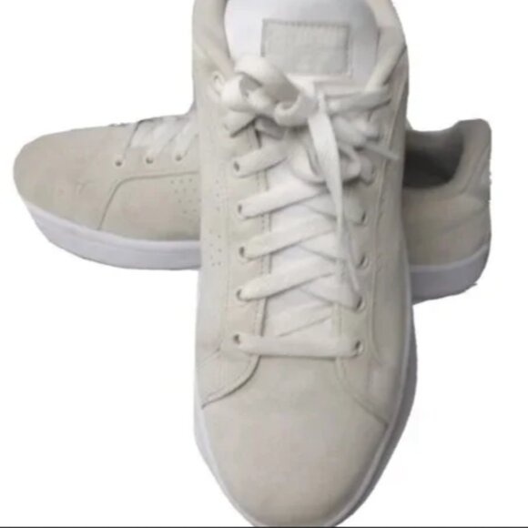 Adidas Beige Suede Sneaker Cloudfoam Advantage DA9672~Mens 11.5 - Picture 2 of 11